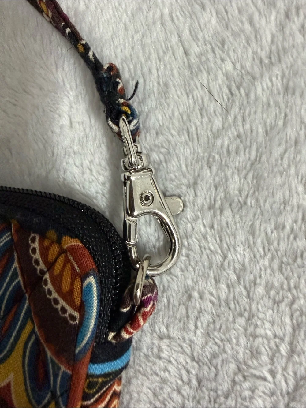 Vera Bradley Black Floral Quilted Wristlet